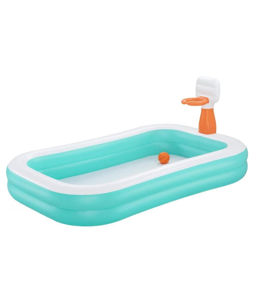 Bestway Family Pool Dunk N' Splash with Basketball Hoops 251 x 168 x 102 cm