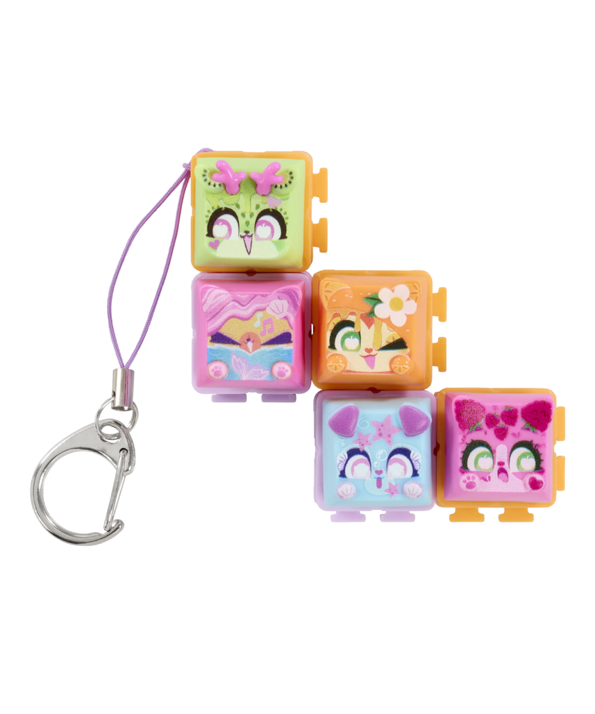 Clickeez Series 2, 5 Pack Clickable Keyboard Collectibles with Keychain and Collector Guide, Fidget Sensory Toy for Kids Ages 6+
