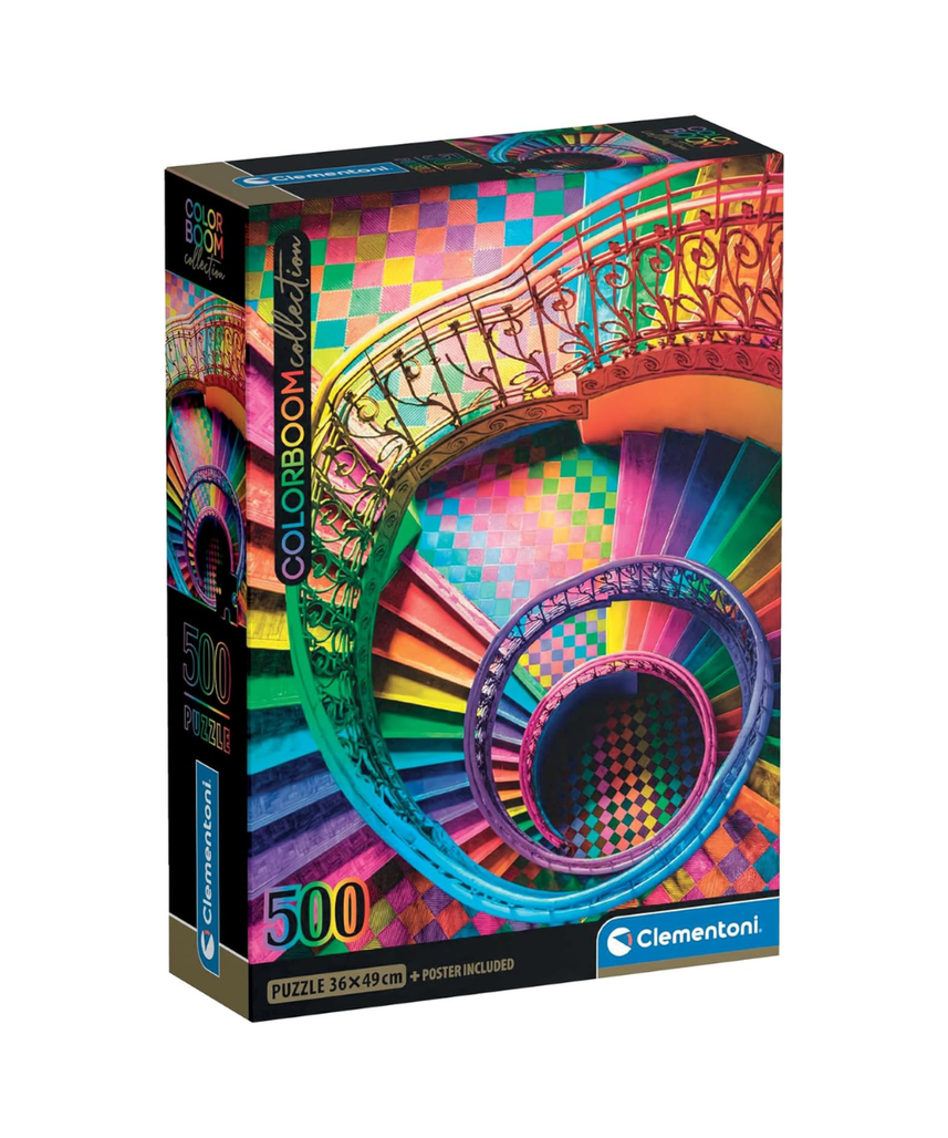 Clementoni Jigsaw Puzzle 500 pieces Colorboom Stairs, Puzzle for Adulta 14-99 Years, Compact box, Made in Italy, 35591