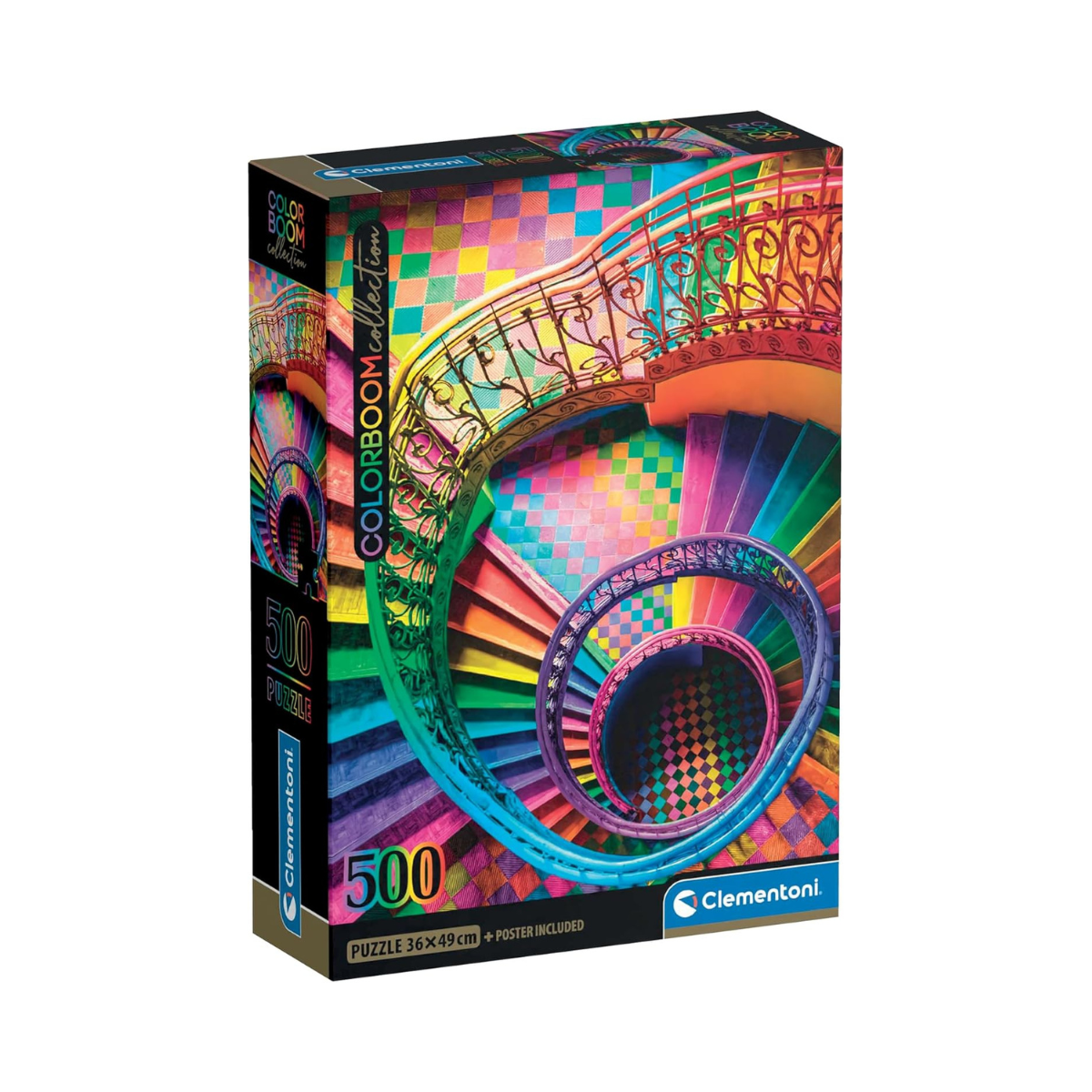 Clementoni Jigsaw Puzzle 500 pieces Colorboom Stairs, Puzzle for Adulta 14-99 Years, Compact box, Made in Italy, 35591