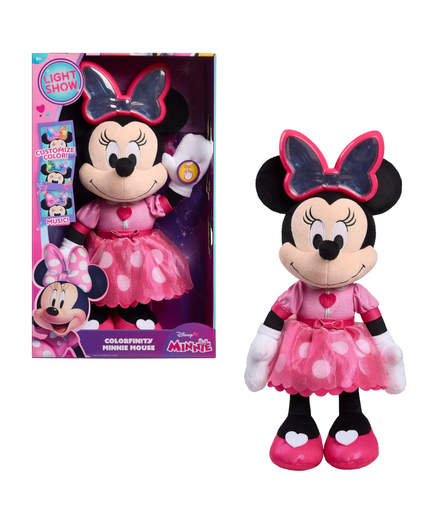 Just Play Minnie Mouse Colorfinity Feature Plush, Kids Toys for Ages 3 Up