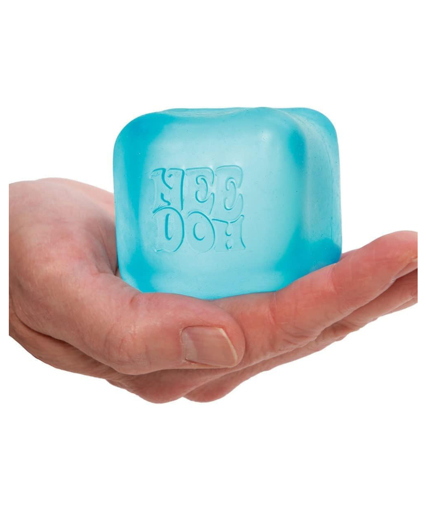 NeeDoh Nice Cube Sensory Squeeze Toy, Assorted Colors, Super Solid Squish Fidget Stress Relief Toy for Kids & Adults, 2.25 Inch Cube
