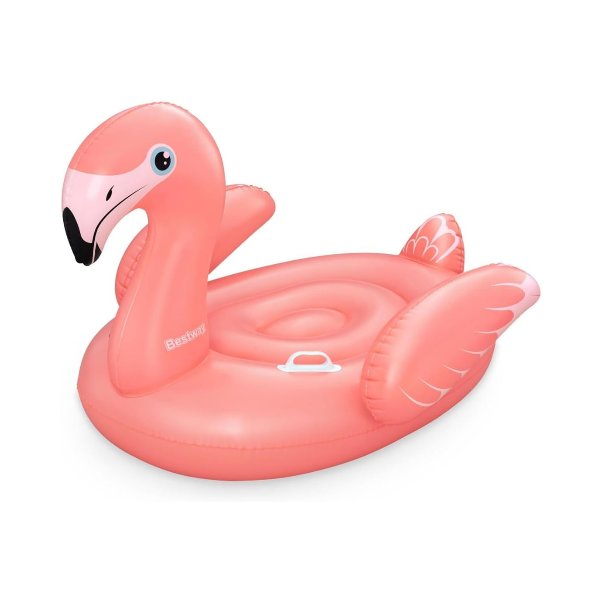 Bestway Rider Fancy Flamingo 138X107cm, Outdoor & Indoor Relaxation & Play, Pool Ride-On Floats, Vivid Bright Graphics, Heavy-duty Handles, Water Play, Easy to Inflate & Deflate