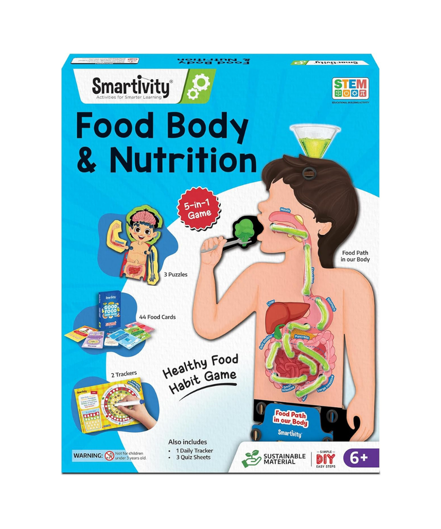 Smartivity Human Body Toy for Kids 6-12 Years|Body Organs & Functions|Birthday Gifts for Unisex|DIY Science Toys 6,7,8,9,10,11,12,13,14 Years Old I STEM Building Set Wooden Construction Game,79 Pcs