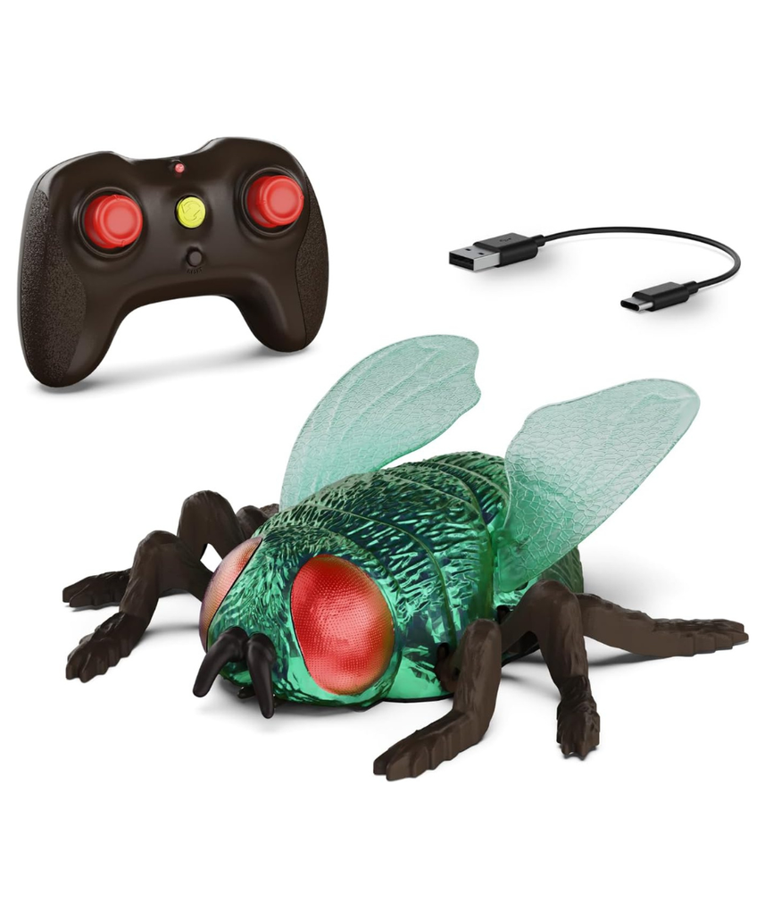 Terra RC Climbing Fly | Gravity-Defying Insect Toy | Crawls on Walls, Floor & Ceiling | Powerful Suction | Realistic Wings & Legs | Easy to Control | 3 Modes | Rechargeable | Ages 5+
