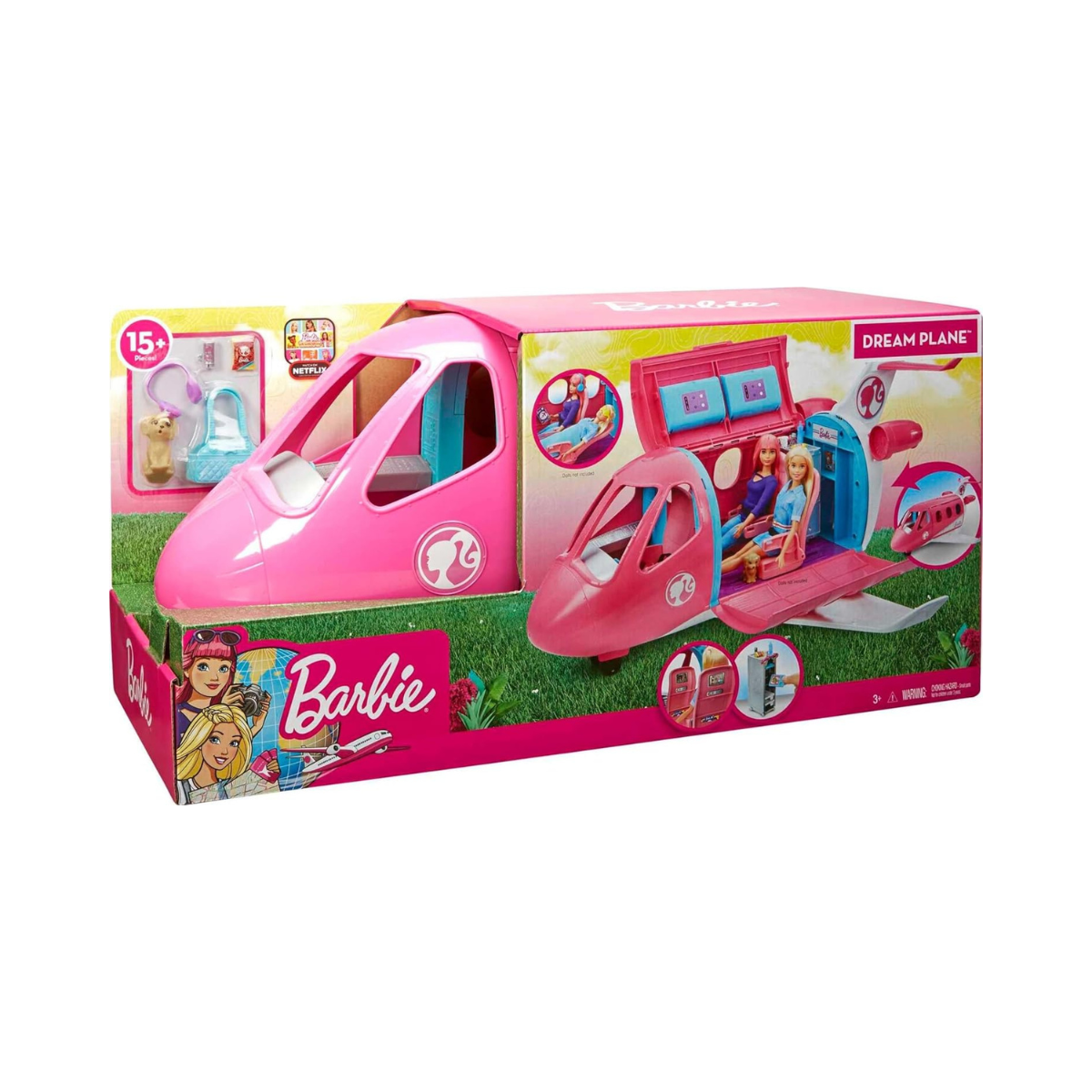 Barbie Dreamplane Transforming Playset with Working Features and 15+ Pieces