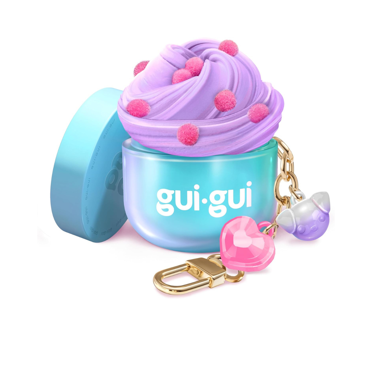 Gui Gui Slime Mini Single Pack Sensory Slime Toy, Pocket Sized DIY Slime Kit with Sparkly Charms, Scented Stretchy Slime & Surprise Collectible, 6 Years+
