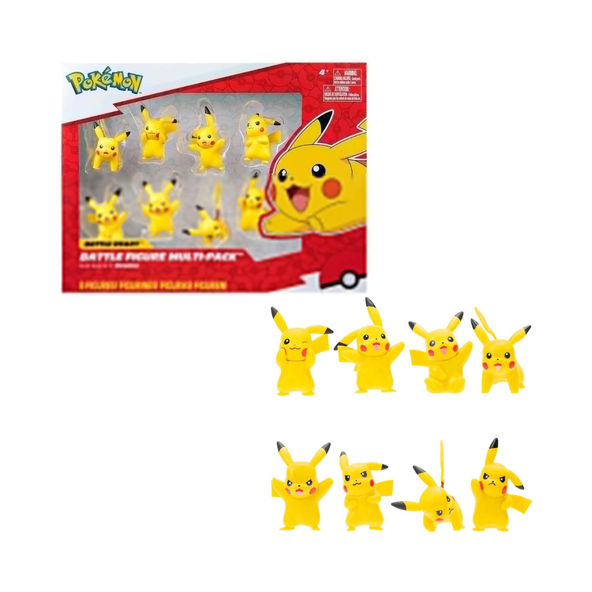 Pokemon Battle Figure Pickachu 8 Multipack 2-Inches