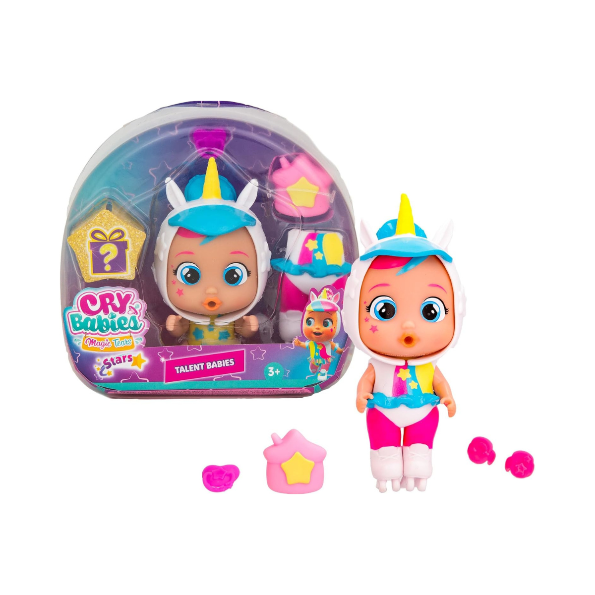 CRY Babies Magic Tears Talent Babies Dreamy - Collectibe Baby Doll Dressed Up in a Cute Silicone Outfit Personalized on her Talent, Gift Toy for Girls and Boys age 3 And Up