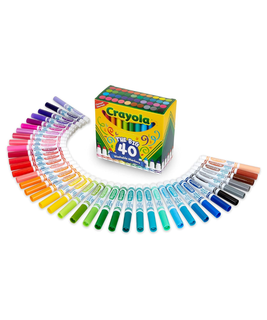 Crayola 40 Ct. Ultra-Clean Washable Assorted, Broad Line