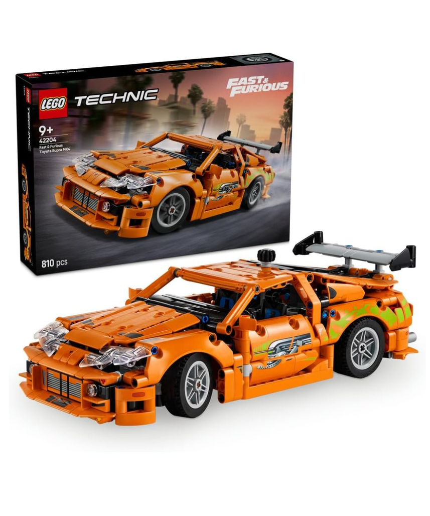 LEGO Technic Fast and Furious Toyota Supra MK4 Toy Car - 6 Cylinder Engine & Opening Doors - Model Kits for 9+ Years Old Boys & Girls or Adult Motorsport Fans - Ramadan Gift Idea - 42204