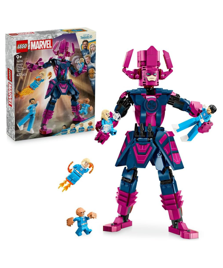 LEGO Marvel Fantastic Four vs. Galactus Construction Figure - Building Toy with Reed Richards, Invisible Woman, The Thing & Human Torch Minifigures - Movie Set for 9+ Year Old Boys & Girls - 76316