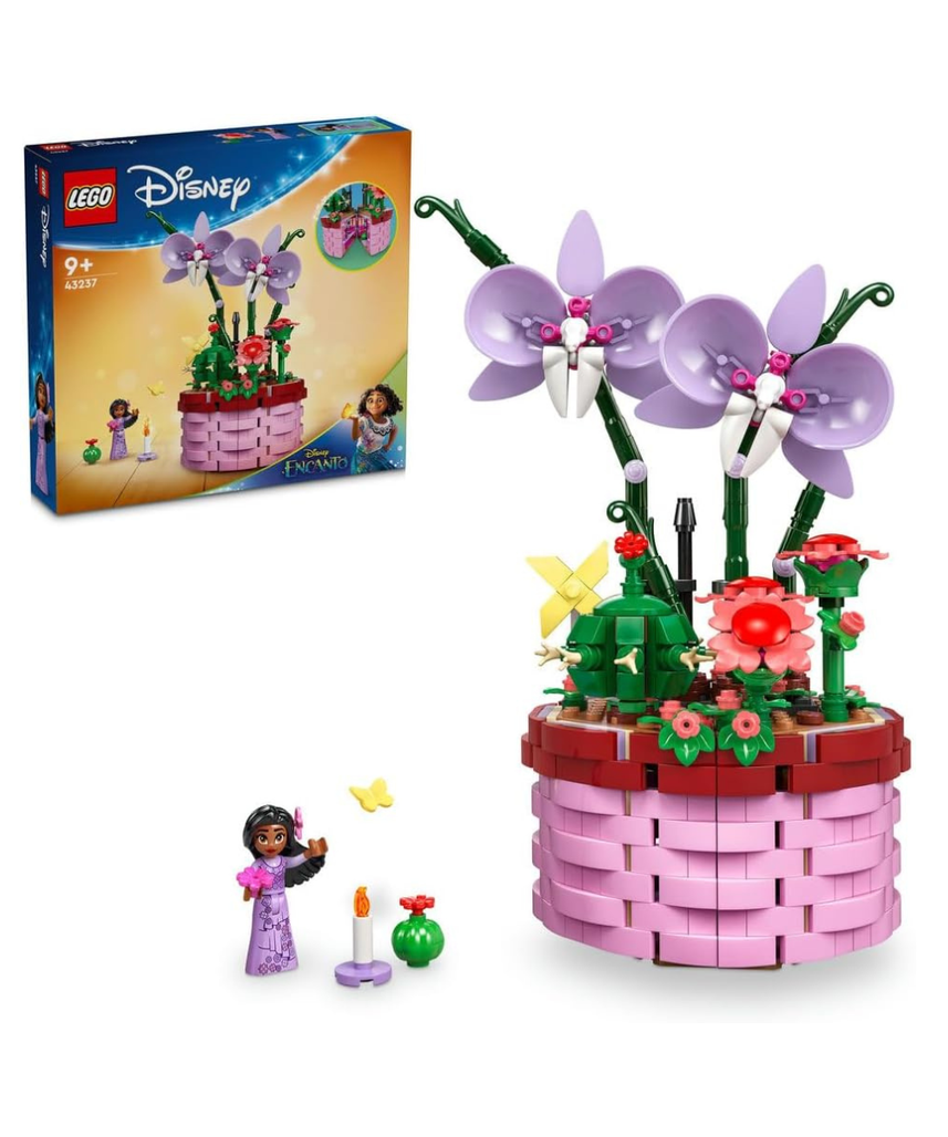 LEGO | Disney Encanto Isabela’s Flowerpot, Buildable Orchid Flower Toy for 9 Plus Year Old Kids, Girls & Boys, with Film Character Minidoll Figure, and Cactus, Fun Birthday Gift 43237