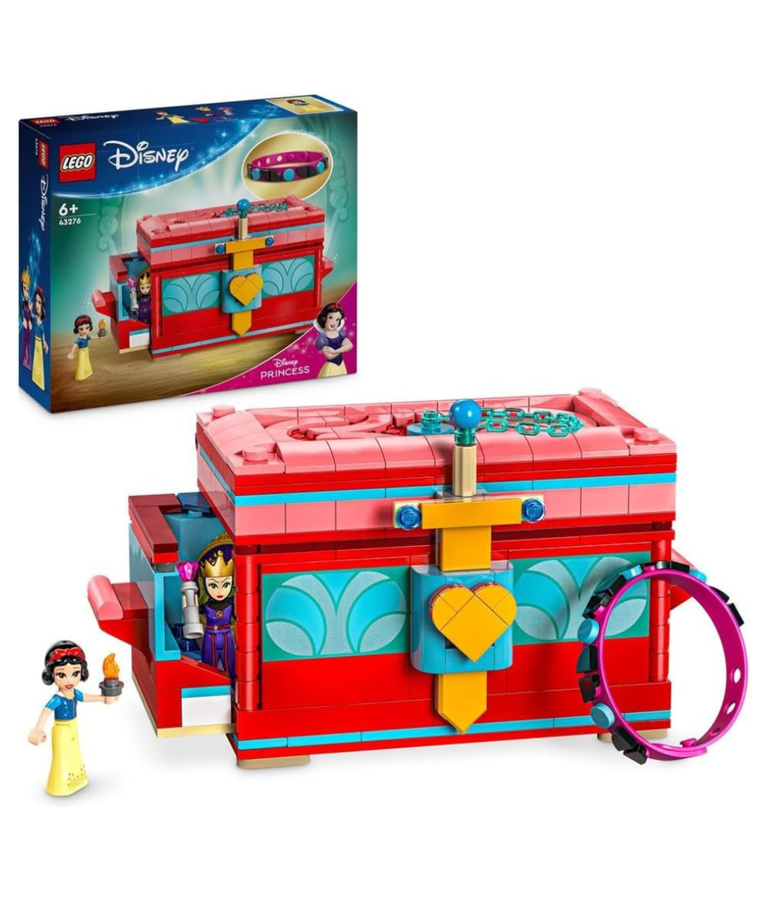 LEGO ǀ Disney Princess Snow White’s Jewellery Box Building Toy for Kids with Snow White and the Evil Queen Mini-Doll Figures and a Play Bracelet, Gift for 6 Plus Year Old Girls and Boys 43276