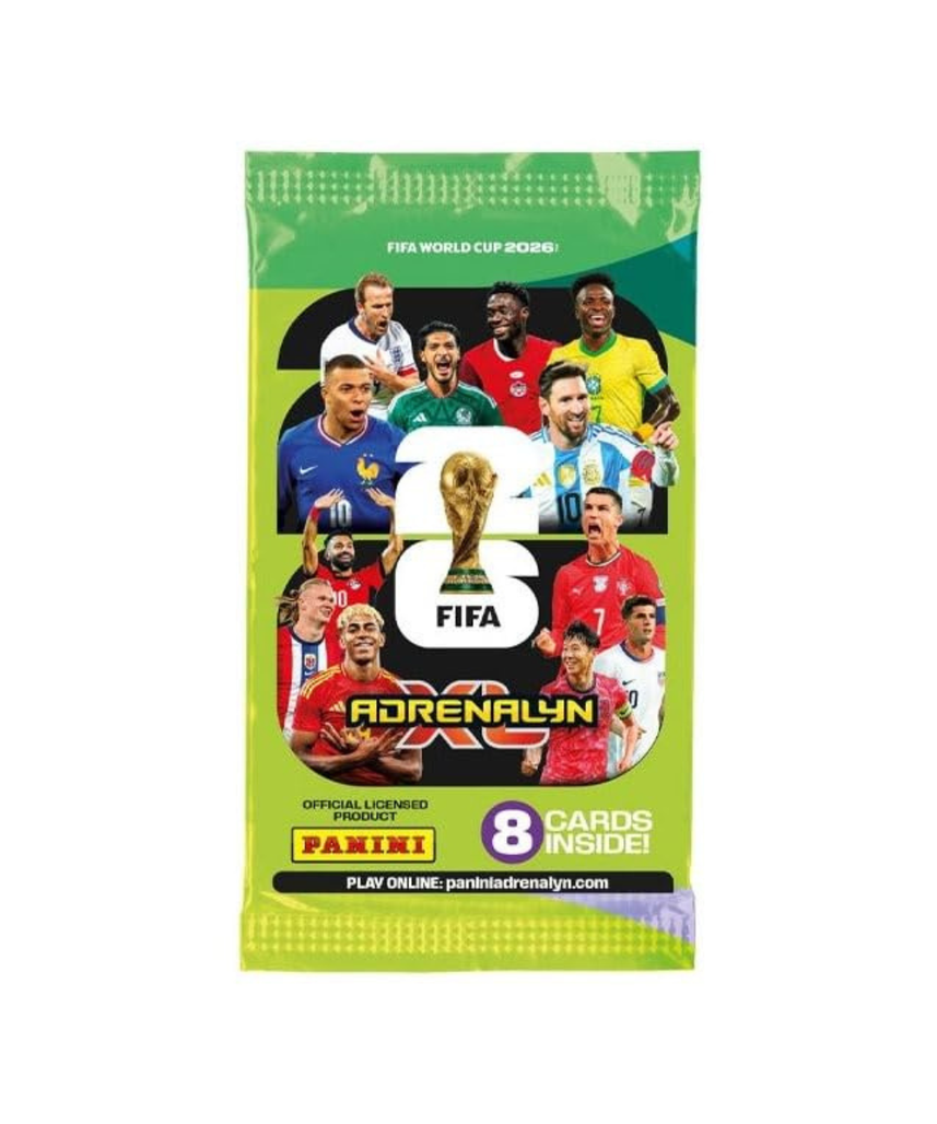 Panini FIFA World Cup 2026 Trading Cards Pack, Official Football Collectible Cards, 8 Cards per Pack, Soccer Player Cards Collection for Fans and Collectors