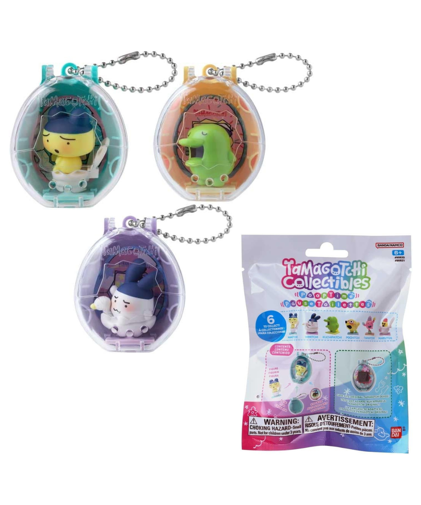 Tamagotchi Collectibles Series 1 Poop Time Figures, 1 of 6 Characters to Collect, with Display Case and Sticker, Ages 6+