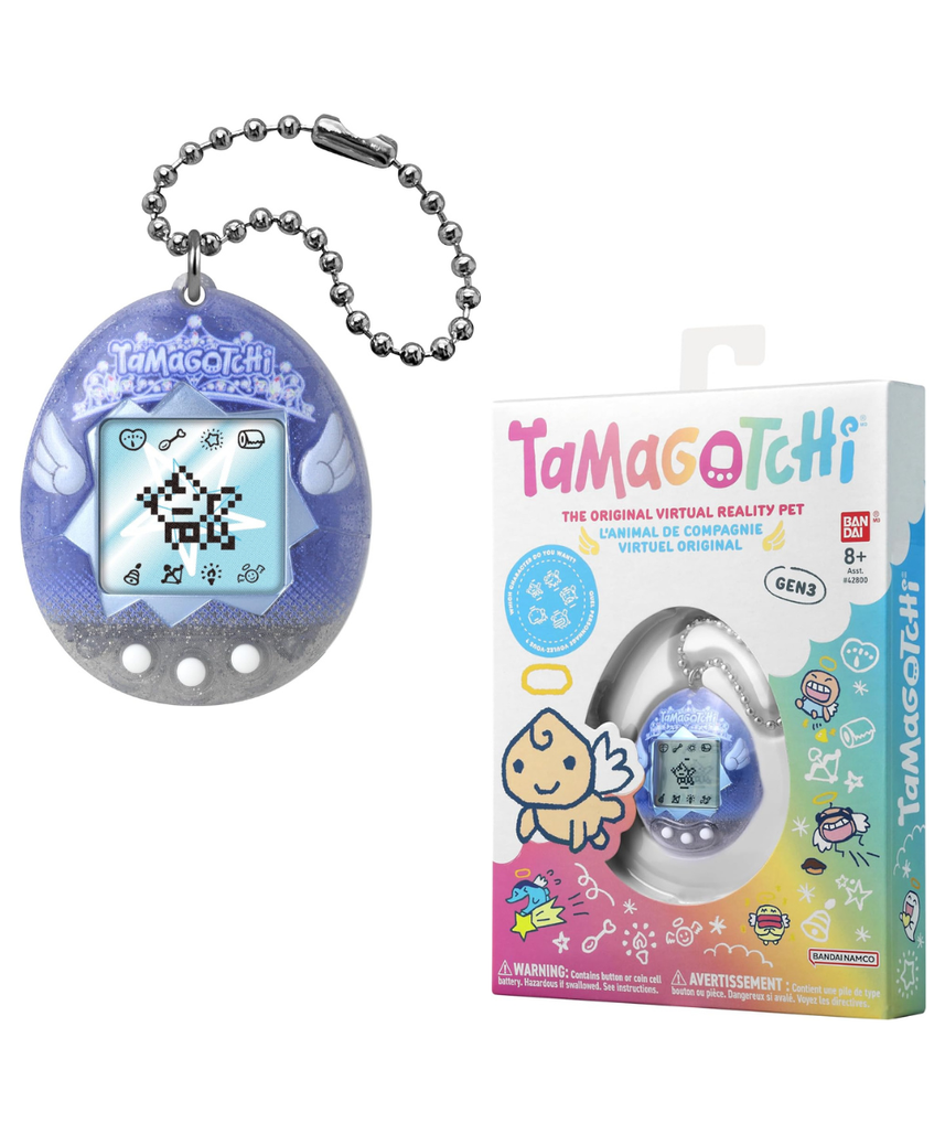 Bandai - Tamagotchi - Tamagotchi Original - Angel Tiara - Virtual Electronic Animal with Colour Screen - Interactive Animal Toy in French - Angel Tiara - Child Toy 8+ - 46164
