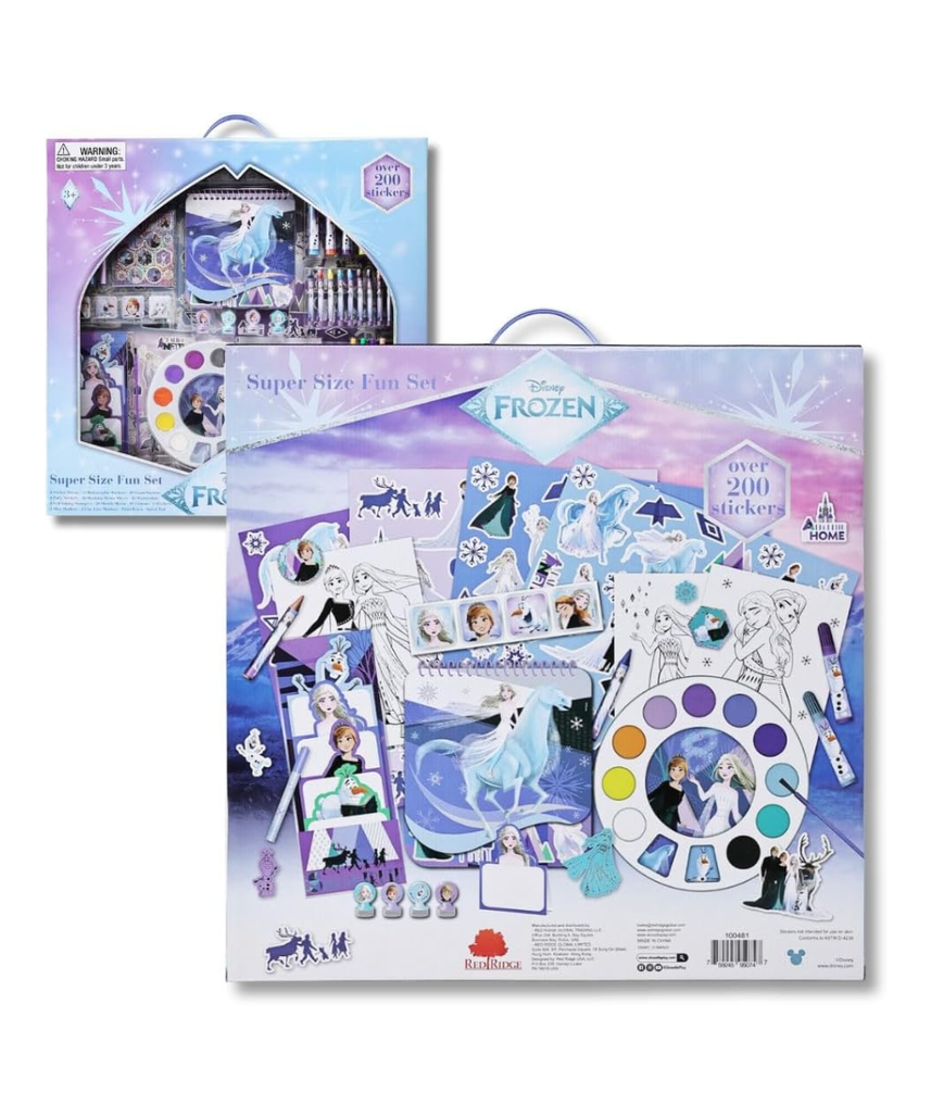 Disney Frozen Arts & Craft Kit for Girls, Super Size Fun Set with Stickers, Markers, Crayons & Paint - 200+ Pieces for Kids 3+