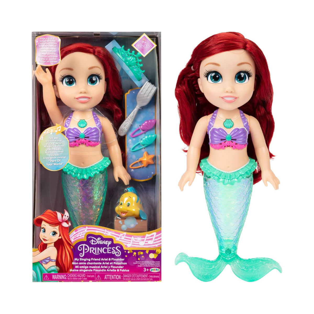 Disney Princess Doll Ariel Singing Friend 14-Inch