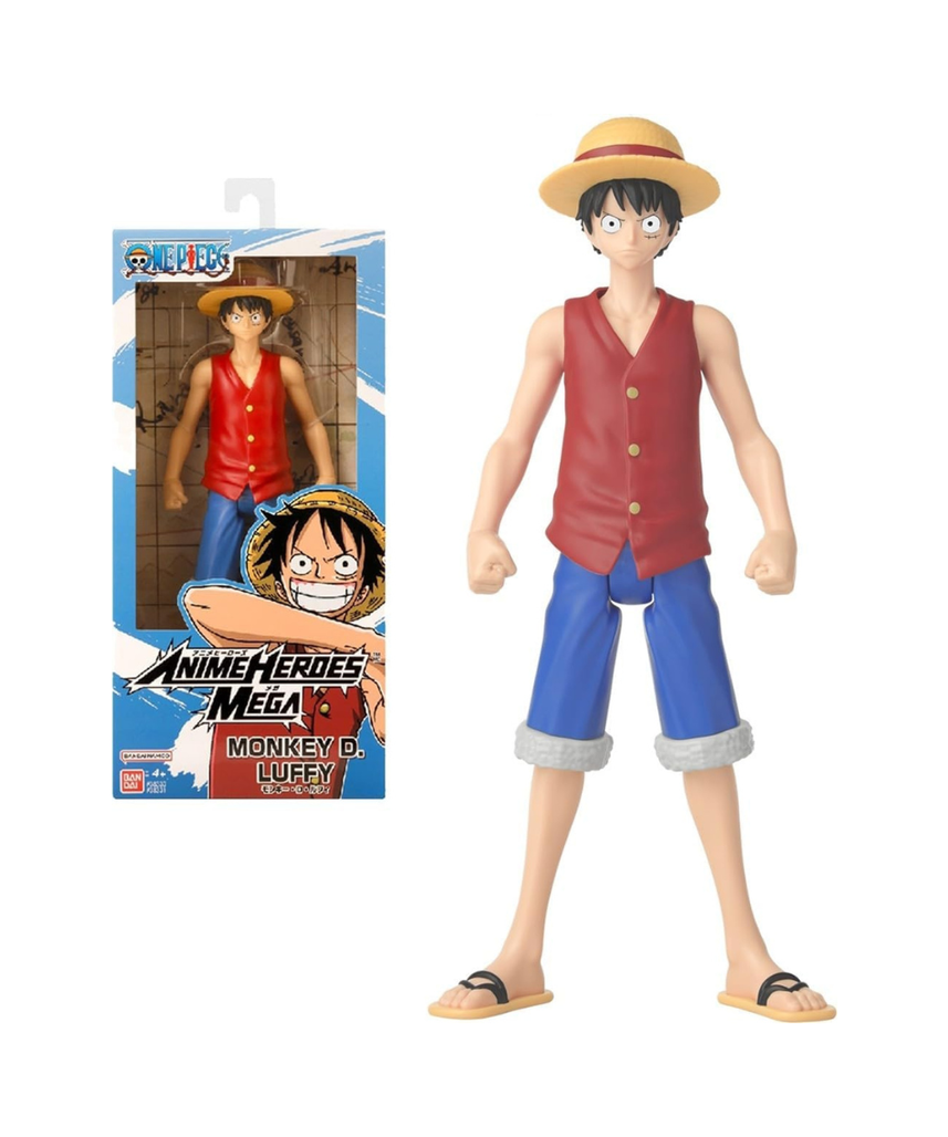 Bandai - Anime Heroes - One Piece - Mega Monkey D. Luffy, 17cm Action Figure, Highly Details Articulated Figurine, Collectible, 4 Years+