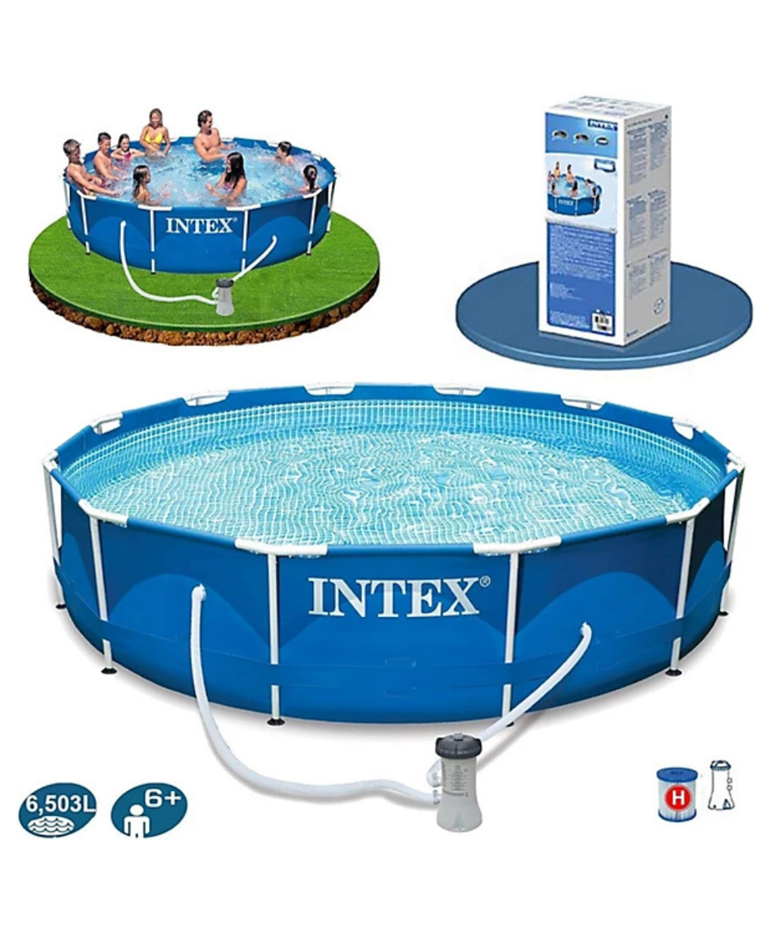 Intex 28212UK Metal Frame Pool Set, Blue, 12 ft x 30-Inch