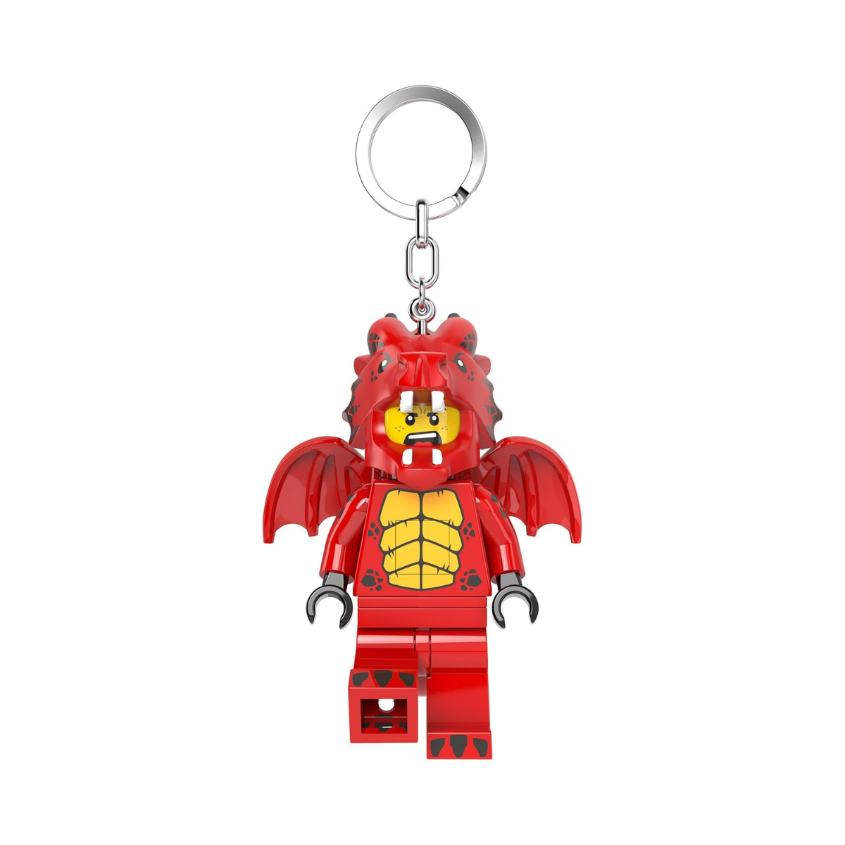 LEGO Minifigures Large 3 Inch Tall Figure Keychain Light - Dragon Suit Guy (KE196H), Red, Large - 3 inches tall