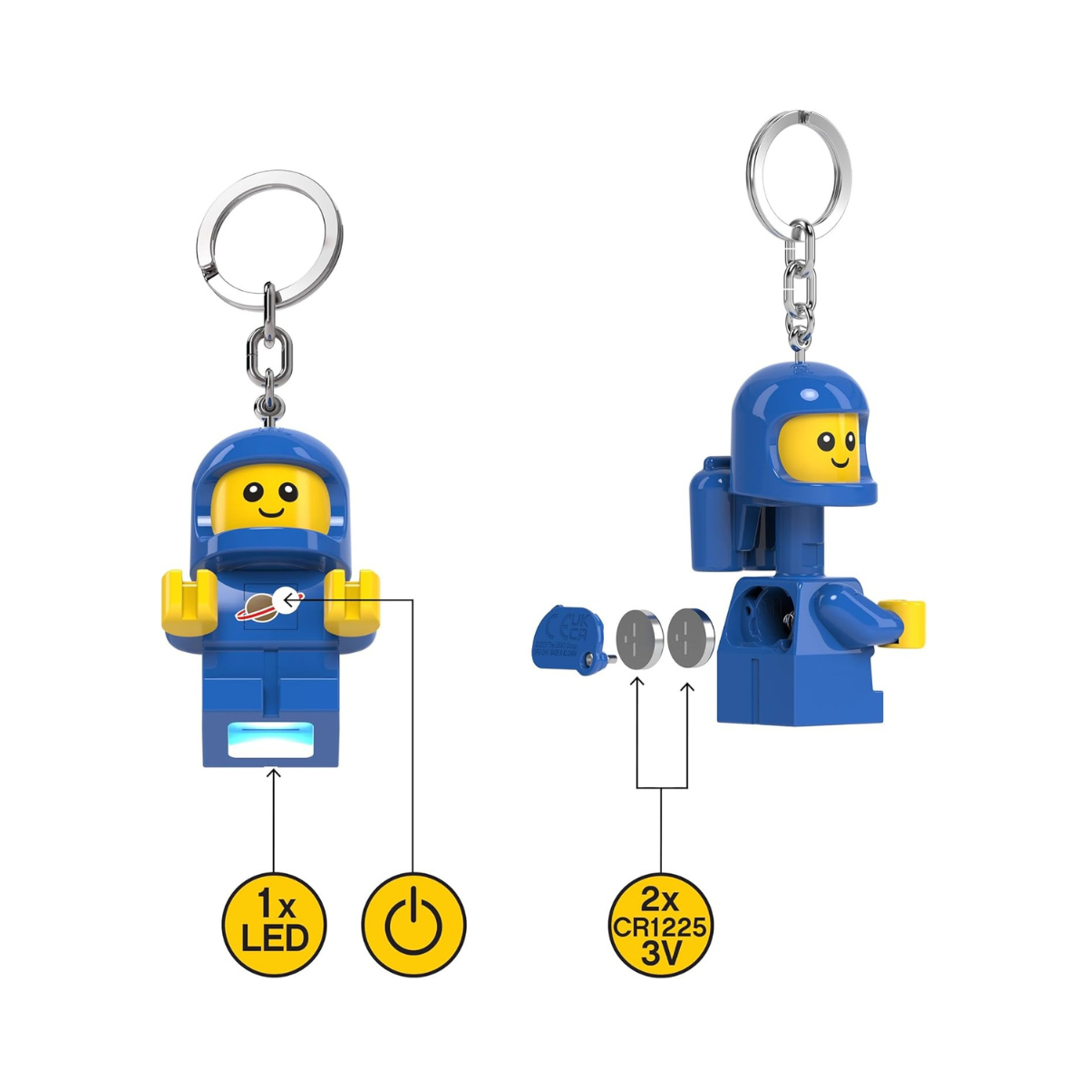 LEGO Minifigures Keychain Light - Spacebaby - 2.25 Inch Tall Figure (KE210H)