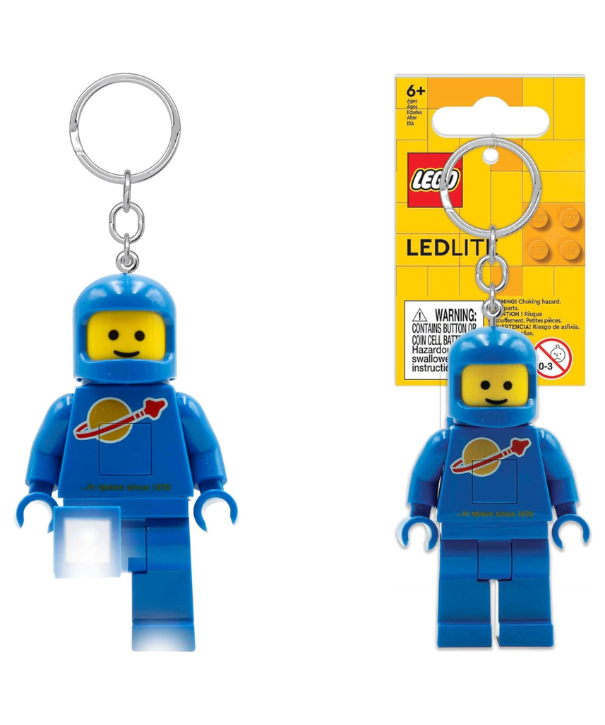 Lego IQ Minifigures Light Spaceman Keychain, 7.6 cm Tall, Blue