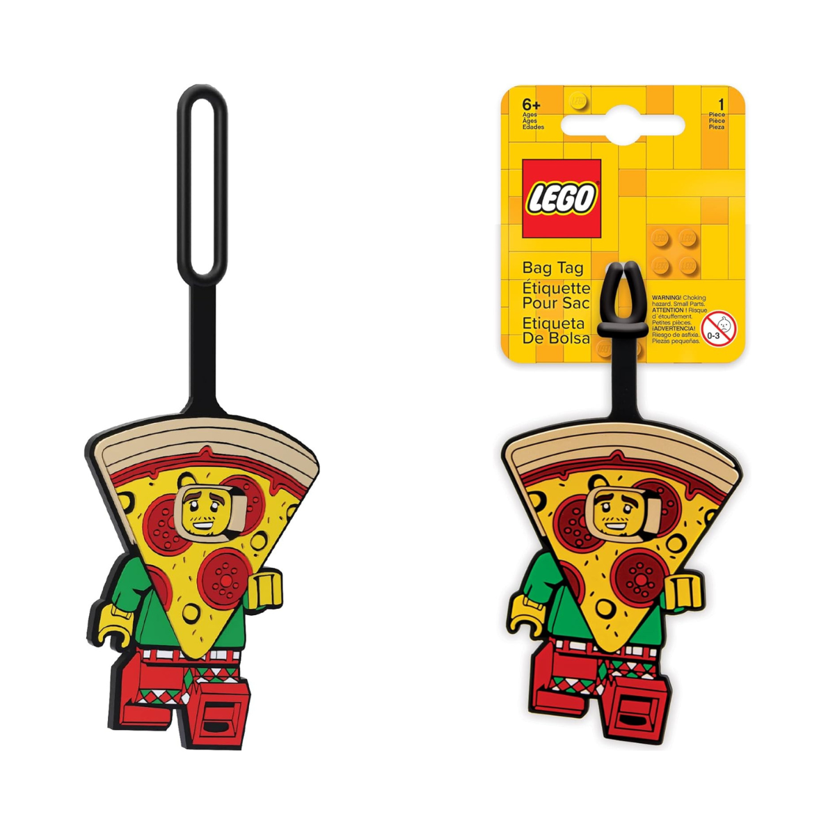 IQ Lego Classic Pizza Guy Silicone Bag Tag (52935)