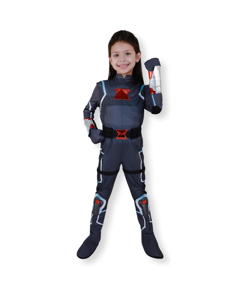 Party Centre Marvel Black Widow Classic Costume, Superhero Child Costume, Cosplay Dress Up, Large