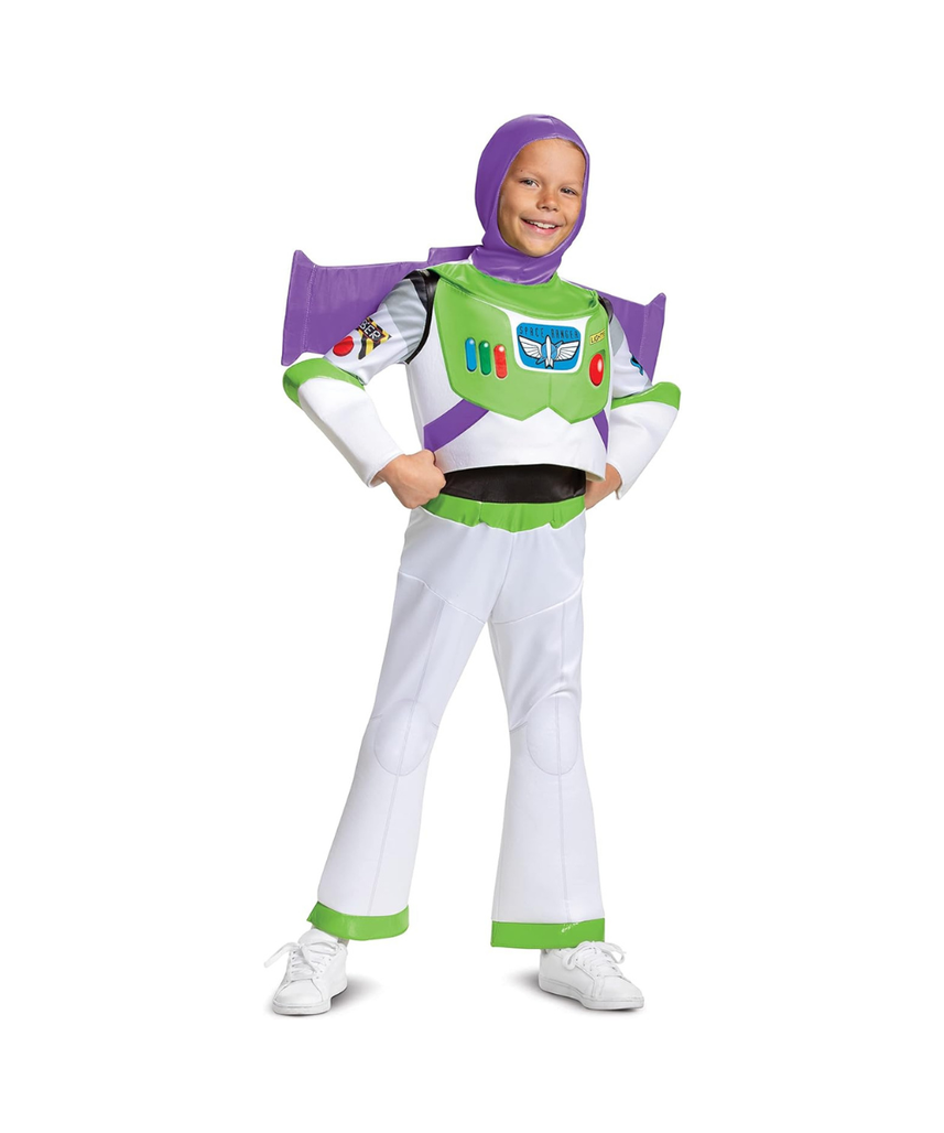 Disney Pixar Buzz Lightyear Toy Story 4 Deluxe Boys' Costume, Medium (7-8)