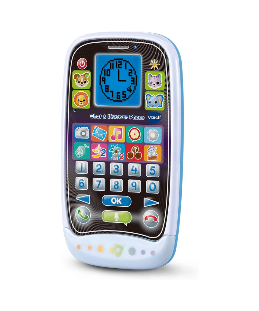 VTech Chat & Discover Phone Educational Toy Smartphone with Games Apps Lights and Music Multicolour 2+