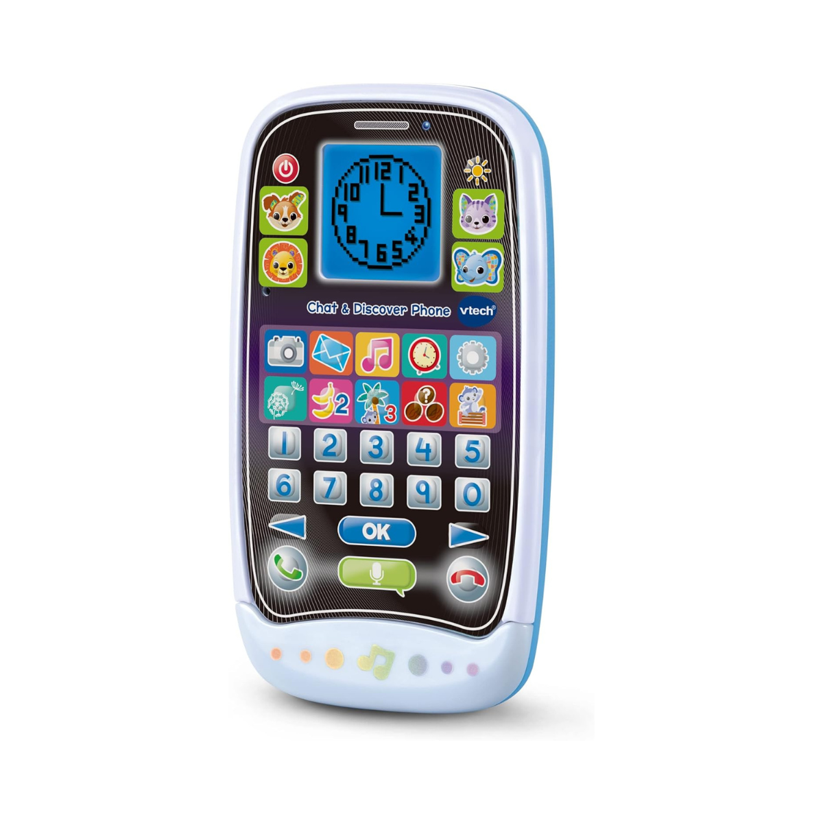 VTech Chat & Discover Phone Educational Toy Smartphone with Games Apps Lights and Music Multicolour 2+