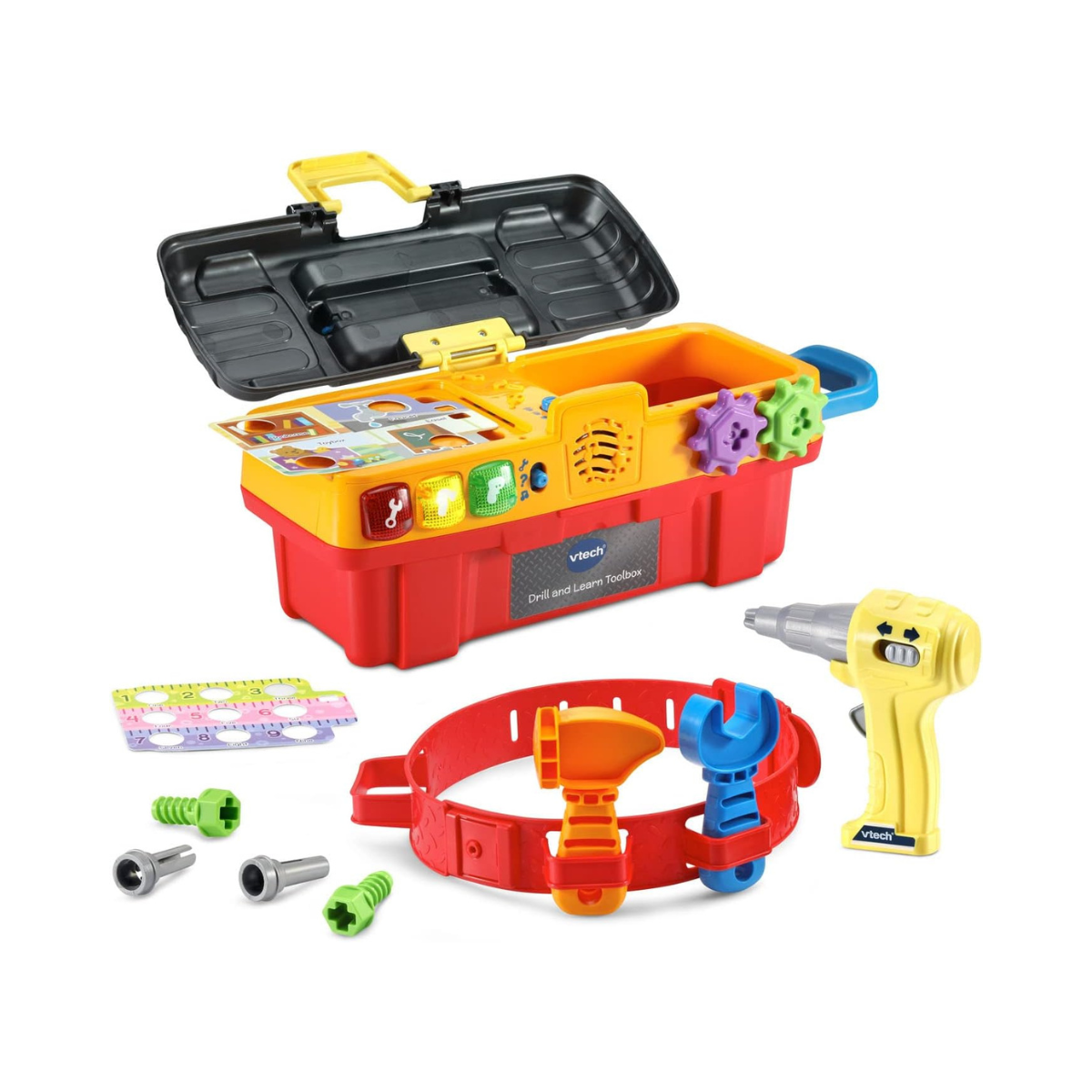 VTech Drill and Learn Toolbox Pro Interactive Learning Tool Set for Toddlers Multicolour 2+
