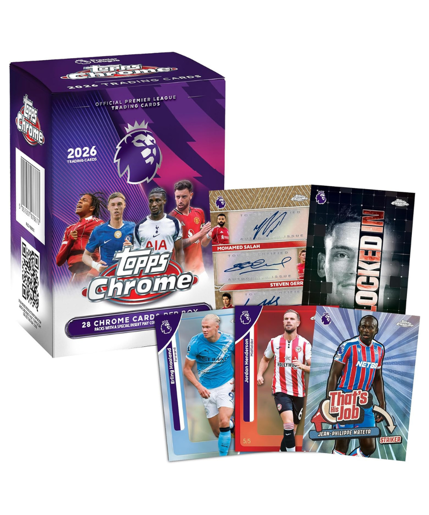 2026 Topps Chrome Premier League Soccer Value Box Factory Sealed Trading Cards