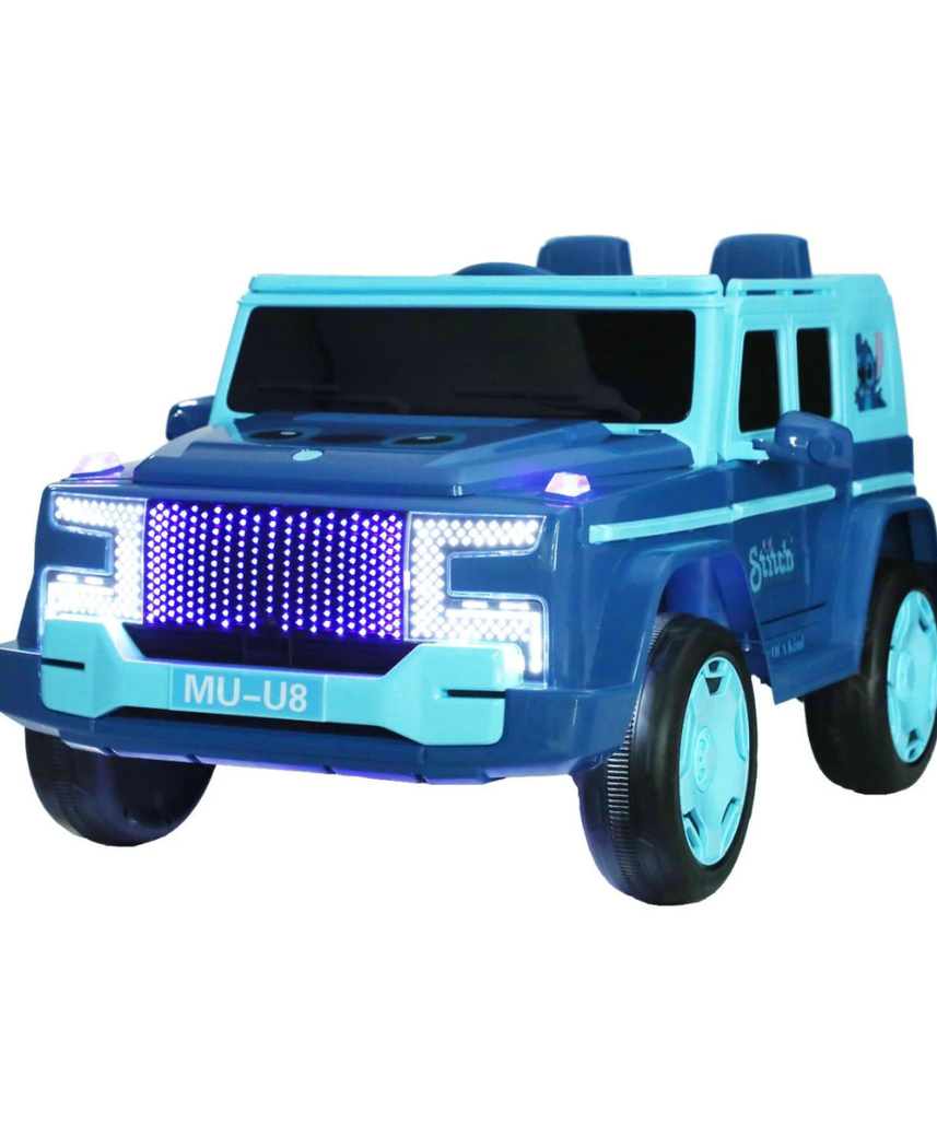Stitch Kids 12V Electric Ride-On Pickup Truck with Remote Control, 4 Wheel Drive, Bluetooth Music Player, Blue Ride-On Car for Kids Ages 3+