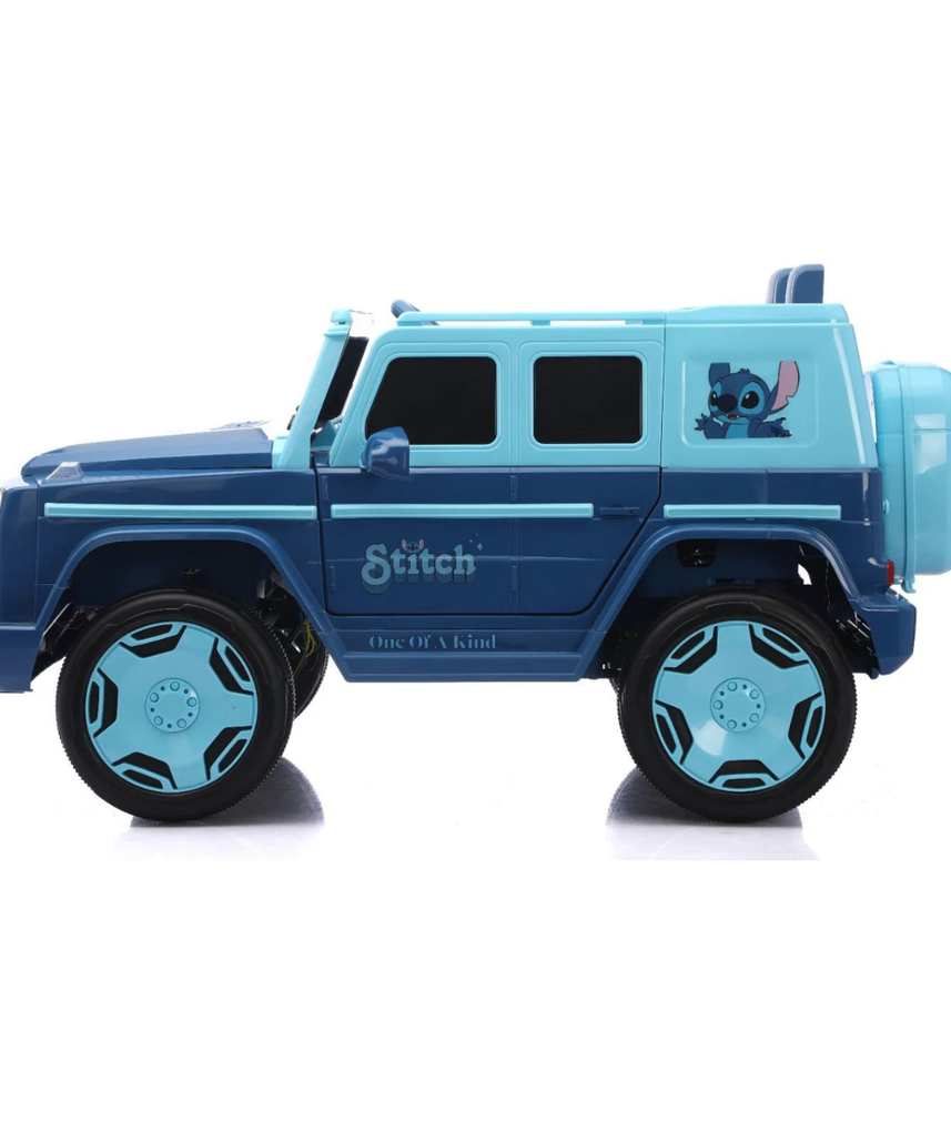Stitch Kids 12V Electric Ride-On Pickup Truck with Remote Control, 4 Wheel Drive, Bluetooth Music Player, Blue Ride-On Car for Kids Ages 3+