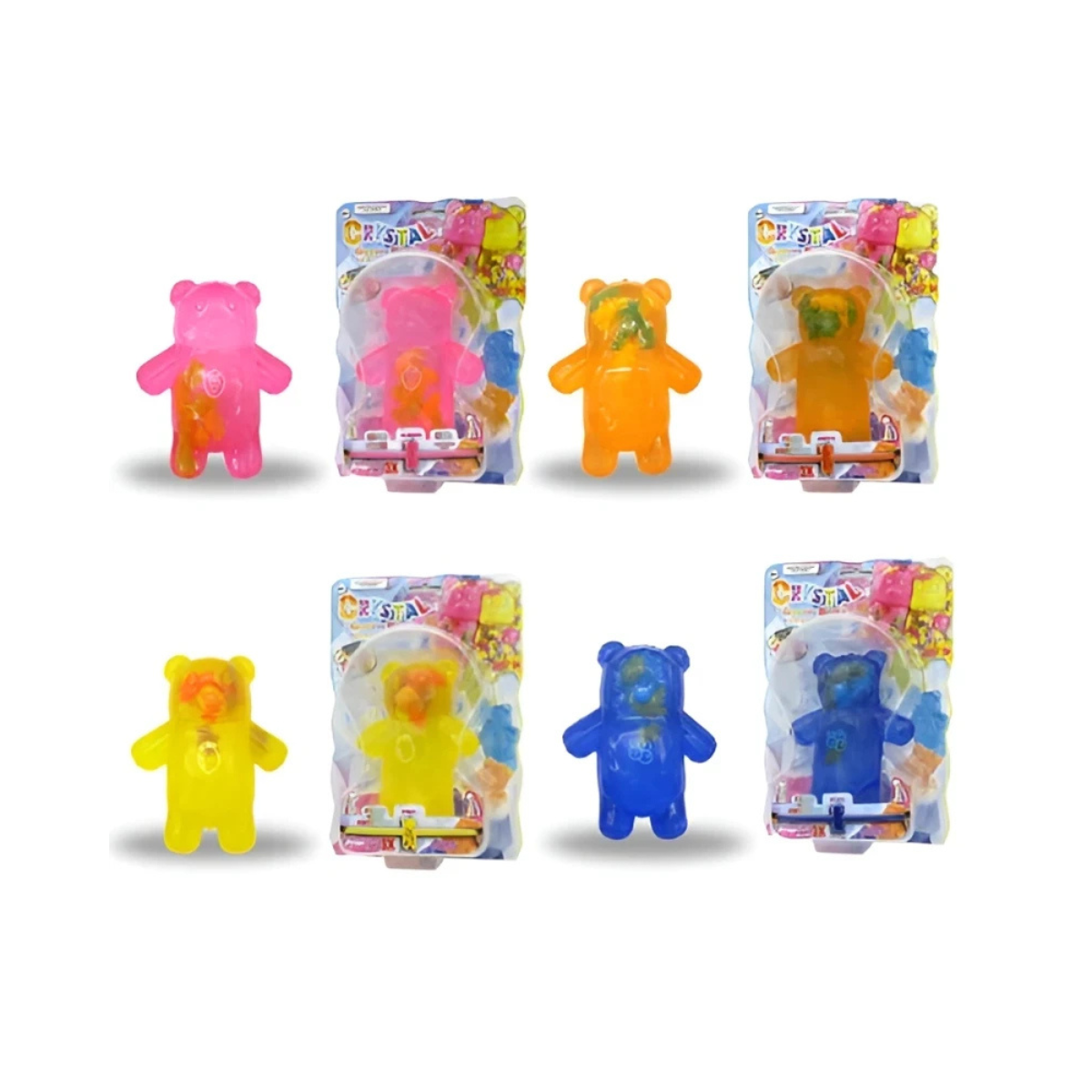 BTF Crystal Gummy Bears Forever Series Stretchable Character Figure 14 cm, Random Color Collectible Toy for Kids, Ages 3+