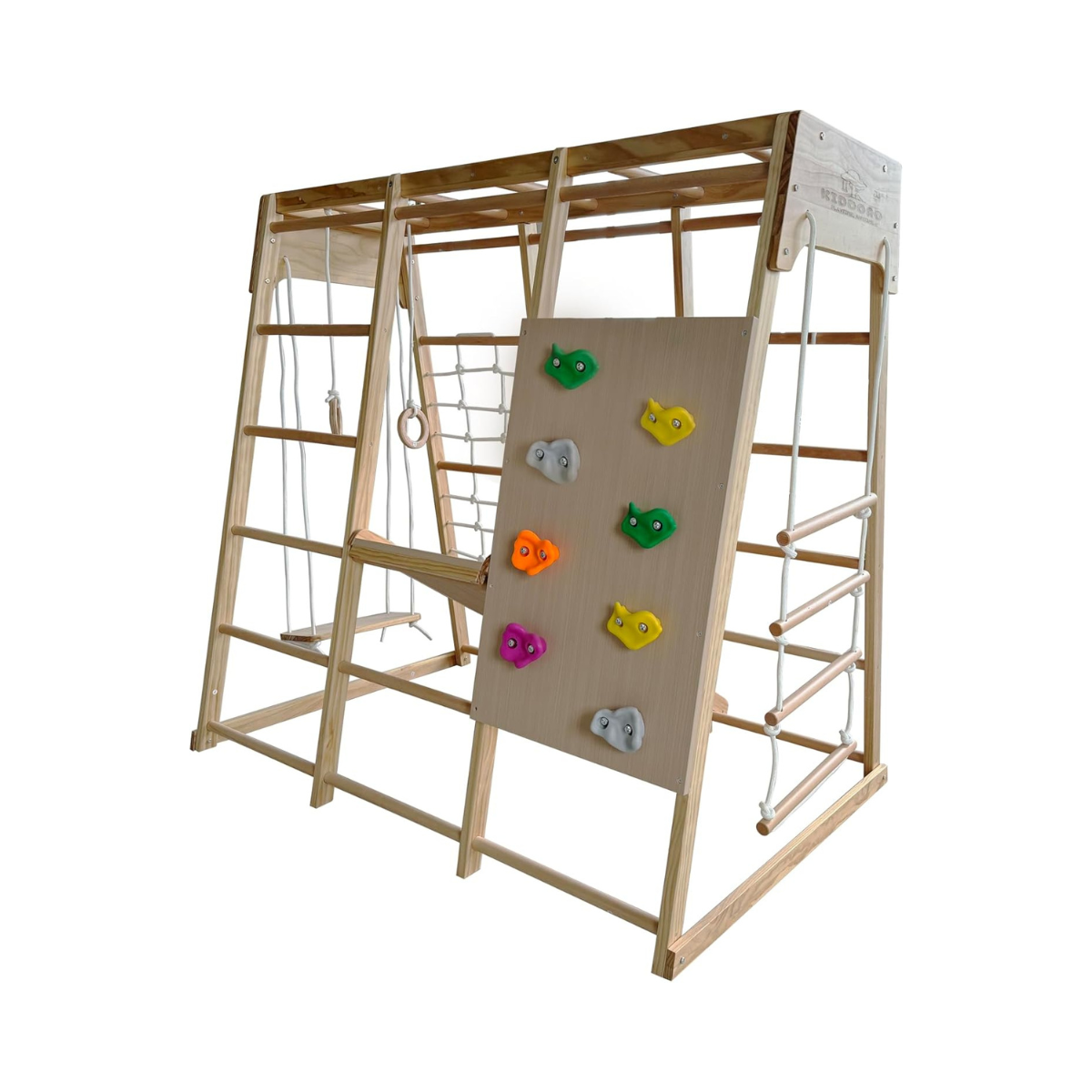 Kiddoro Cheerful Climber DIY Wooden Playset for Kids 2–5 Years, Indoor & Outdoor Climbing Frame