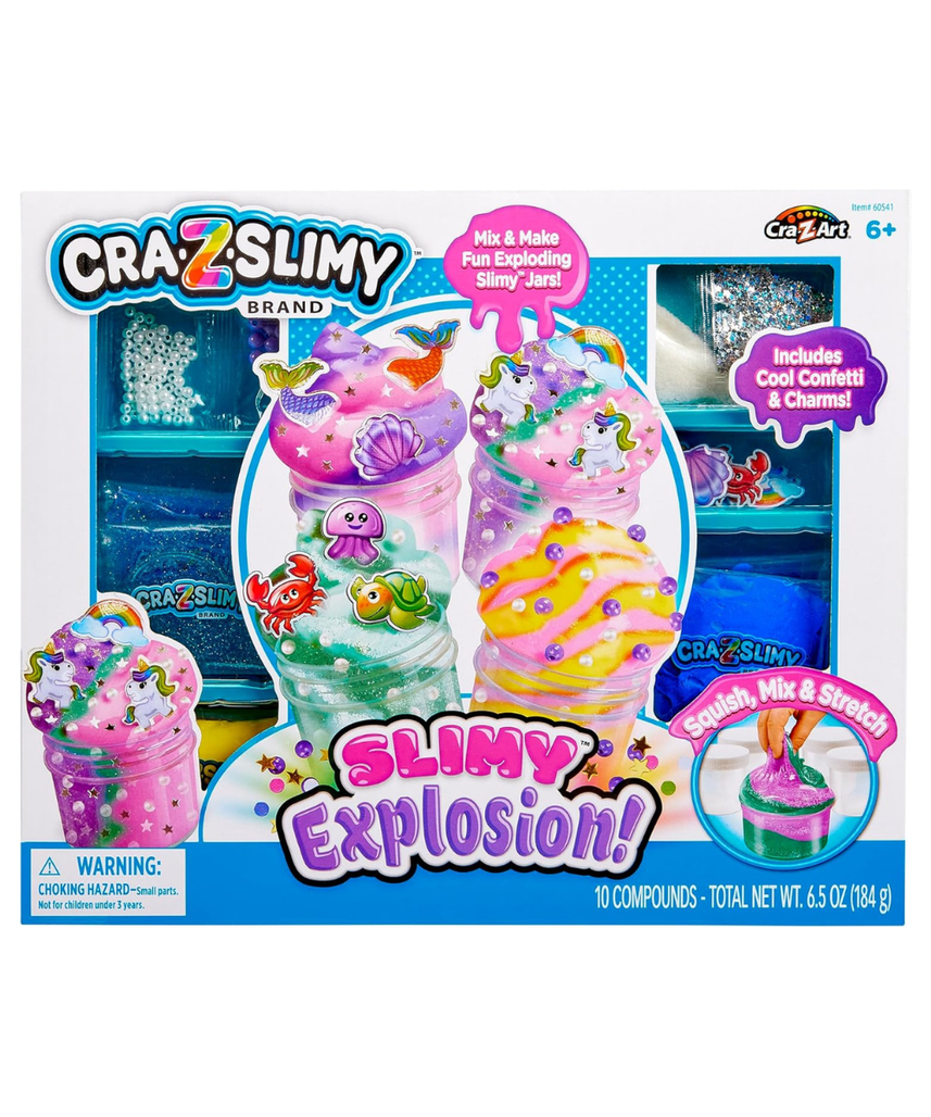 CRA-Z-Slimy DIY Slime Kit for Girls, Sparkle Fantasy Unicorn & Mermaid Theme, Ages 6+ Years
