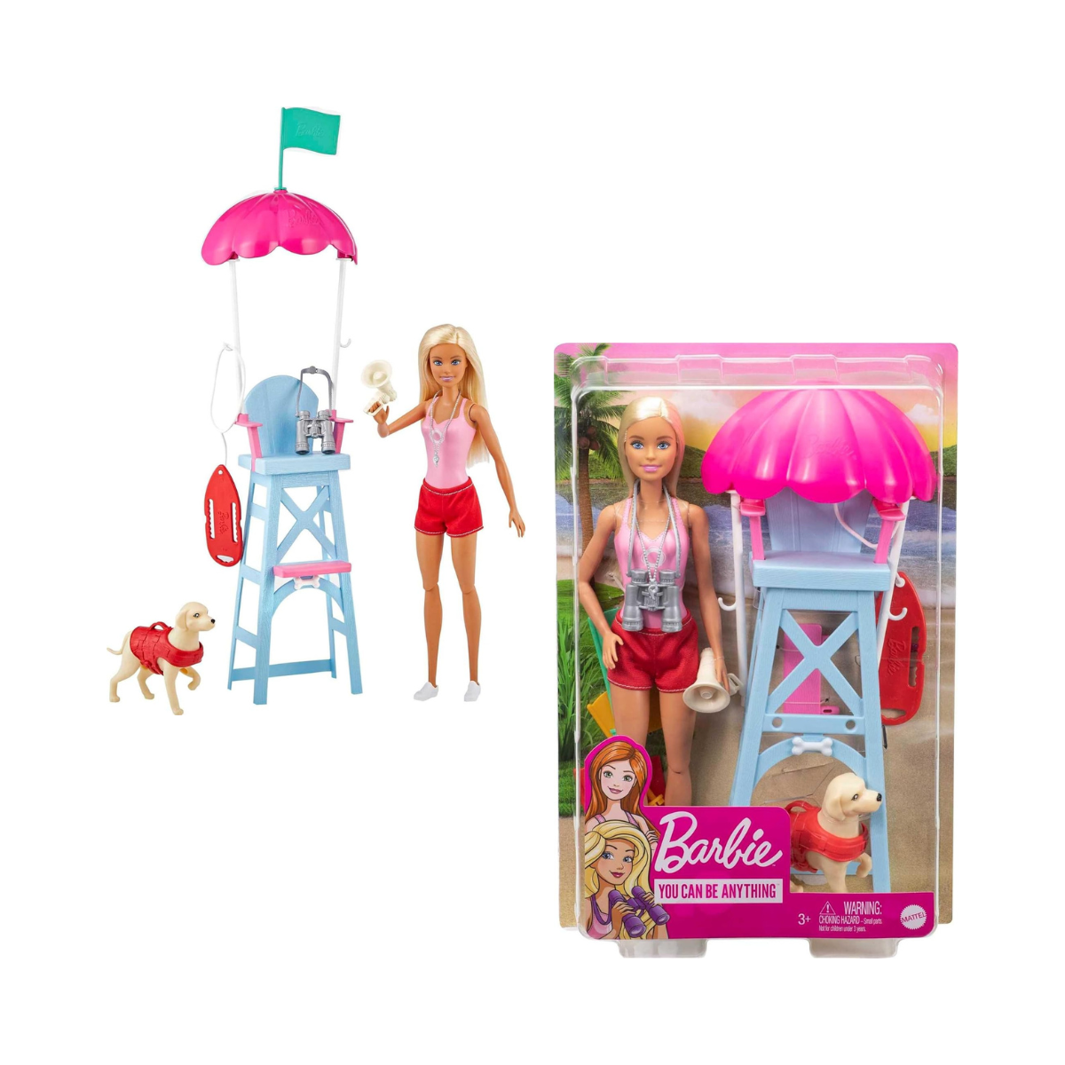 Barbie LIFEGUARD DOLL AND PLAYSET, Multicolor