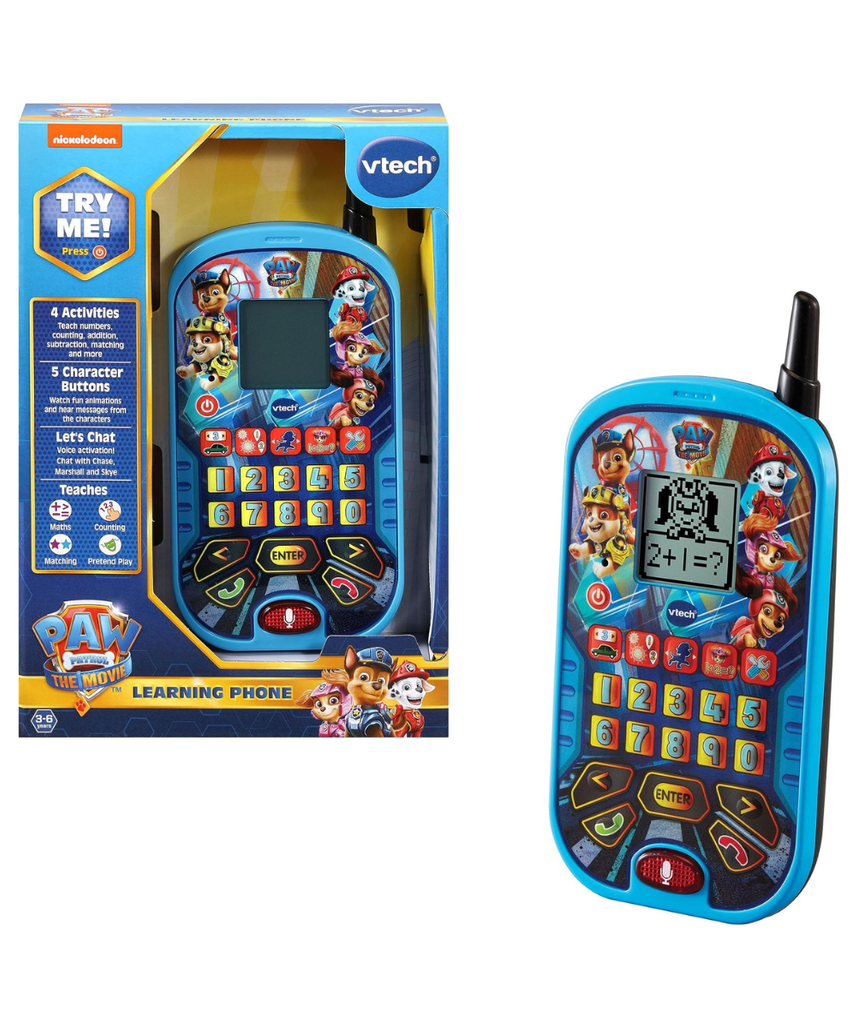 VTech PAW Patrol The Movie Learning Phone, Interactive Educational Toy, Blue, Kids 3–6 Years