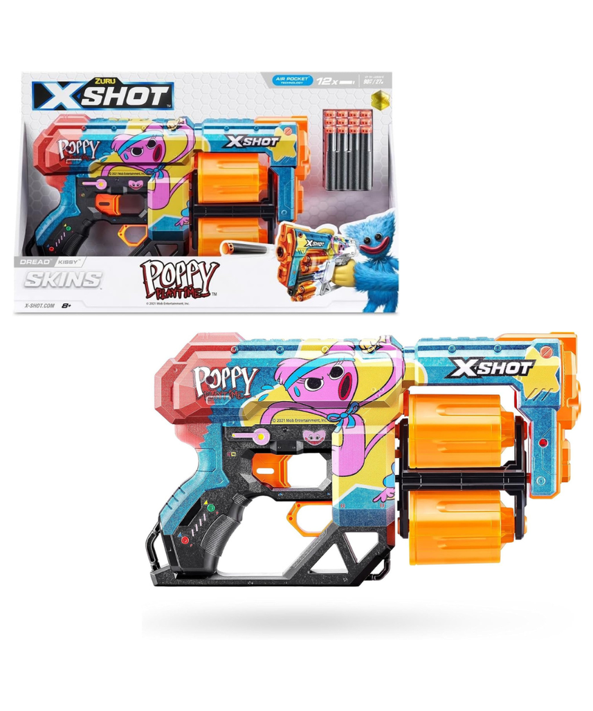 XShot Skins Dread Poppy Playtime S1 Kissy, Air Pocket Dart Technology, Toy Foam Dart Blaster for Kids, Teens, Adults,Boys & Girls, Outdoor Action Gun Games,Gift for Kids Ages 8+