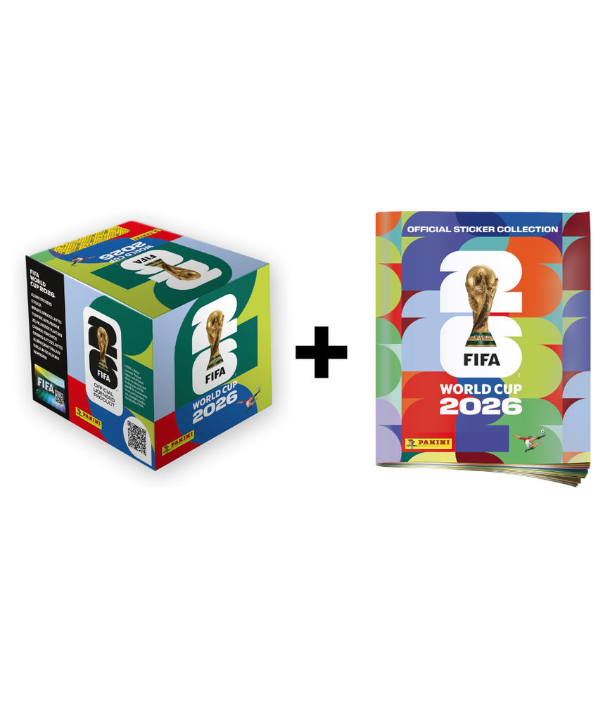 Panini FIFA World Cup 2026 Sticker Album + 50 Sticker Packets Combo, Official Football Collectors Set with Album and Booster Pack Bundle, Best Value Offer, All Ages