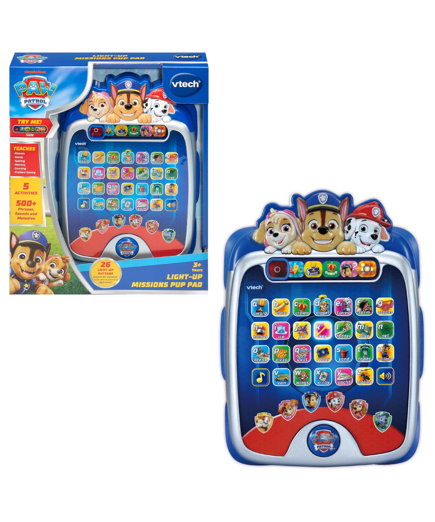 VTech PAW Patrol Luminous Mission Pup Pad, Interactive Learning Tablet Toy, Letters & Phonics, Kids 3–6+ Years