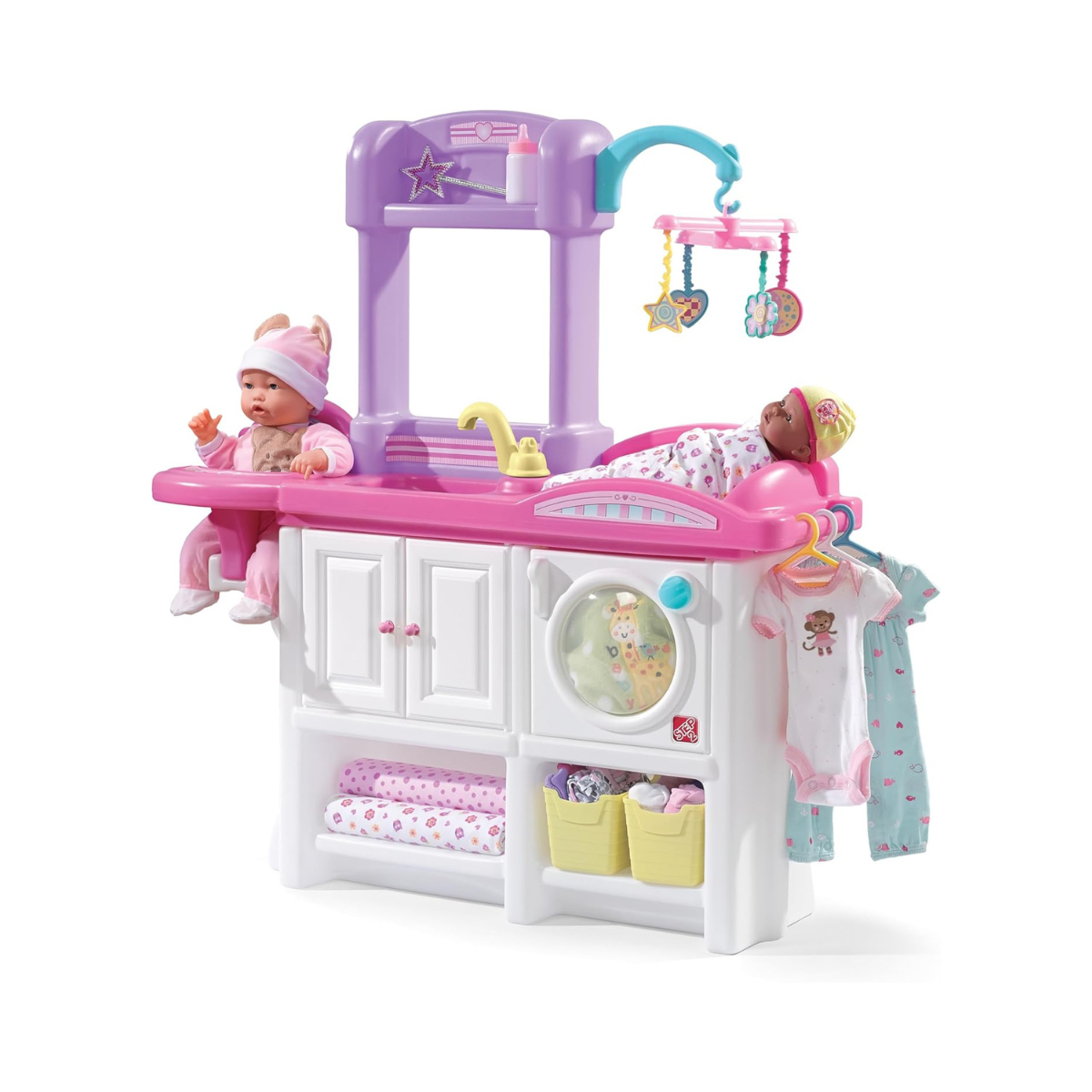 Step2 Love & Care Deluxe Nursery 847100 Roleplay Set, All-in-One Doll Care Station, Kids 2–7 Years