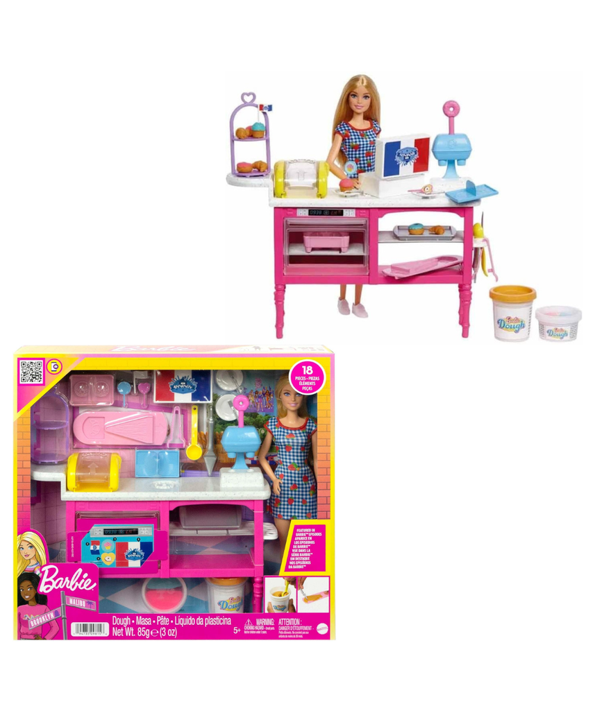 Barbie Doll and Accessories, “Malibu” Doll and 18 Pastry-Making Pieces, It Takes Two Café
