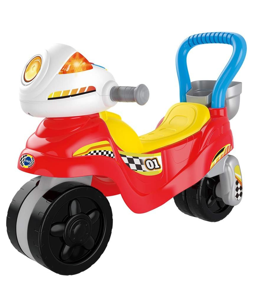 VTech 3-In-1 Ride with Me Motorbike, Baby Walker for Toddlers, Interactive Toy for Sensory Play, Educational Learning Games with Music, Ride On Toys for Role-Play, Suitable for 12 Months +