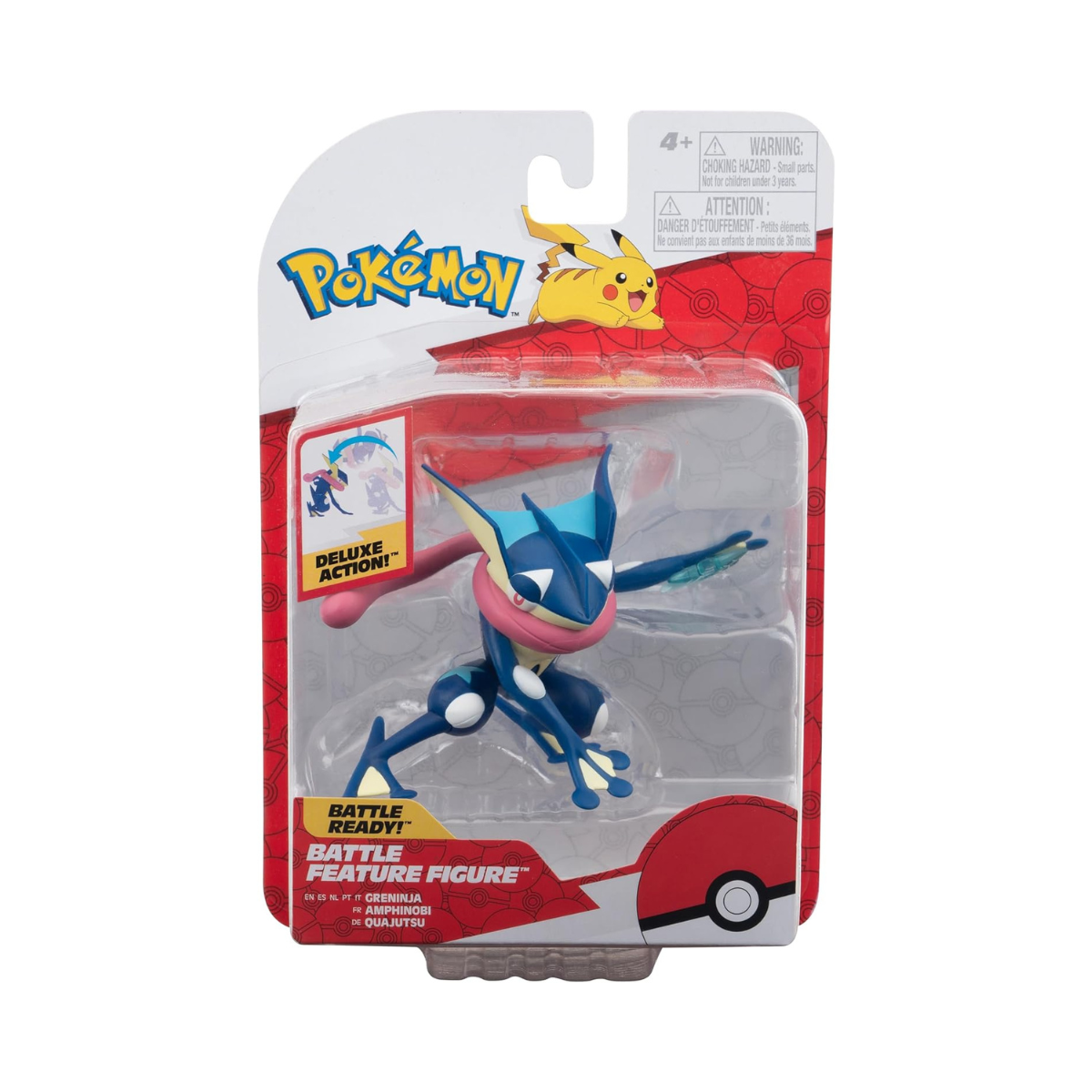 Pokemon Greninja Figures, Detailed Official Figures, Deluxe Action, Battle Ready, Action Figurines, Collectibles, Display Toys for Boys, Battle Feature Figures