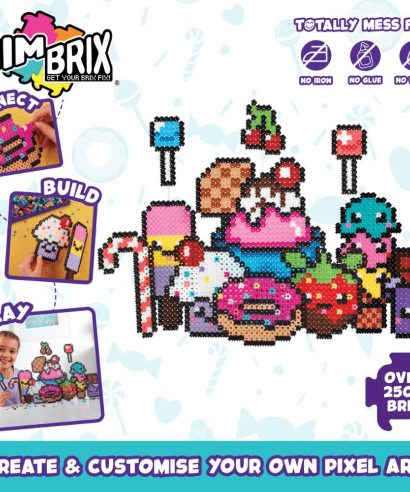 Character Options Simbrix Connect & Wow So Sweet Pack with 2500+ brix, 2D & 3D Pixel Arts and Crafts Construction Toy, Creative & Imaginative STEAM Building Toy for Boys & Girls Ages 5+